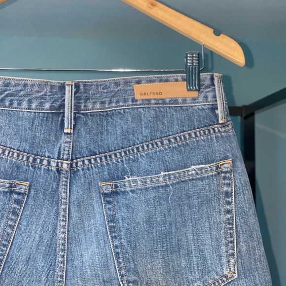 GRLFRND Poppy in Good Luck Charm Medium Blue Wash Denim Jean Short High Rise 29 - Picture 8 of 10